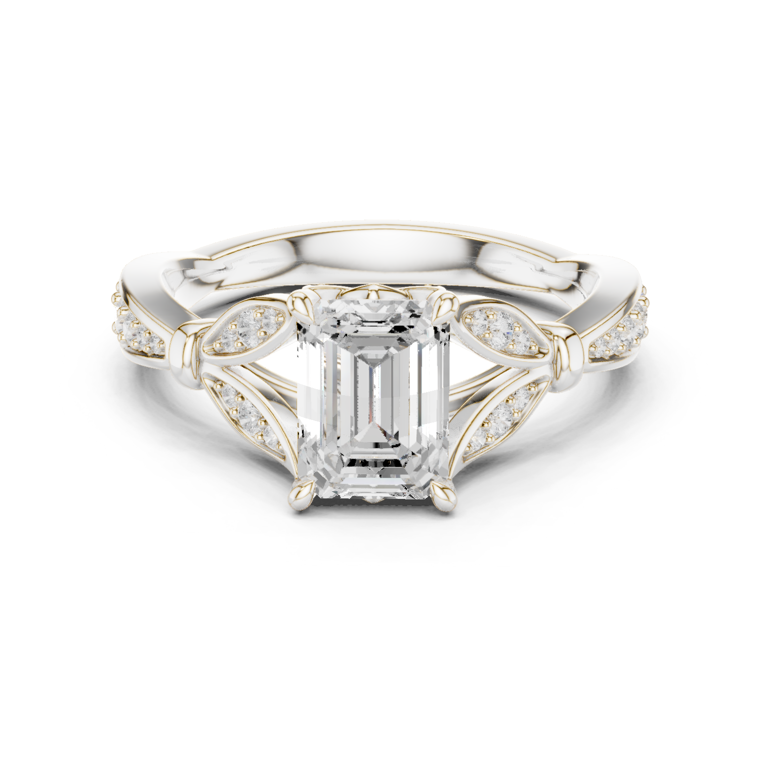 Forest Canopy Lab Grown Diamond Cushion Cut Ring