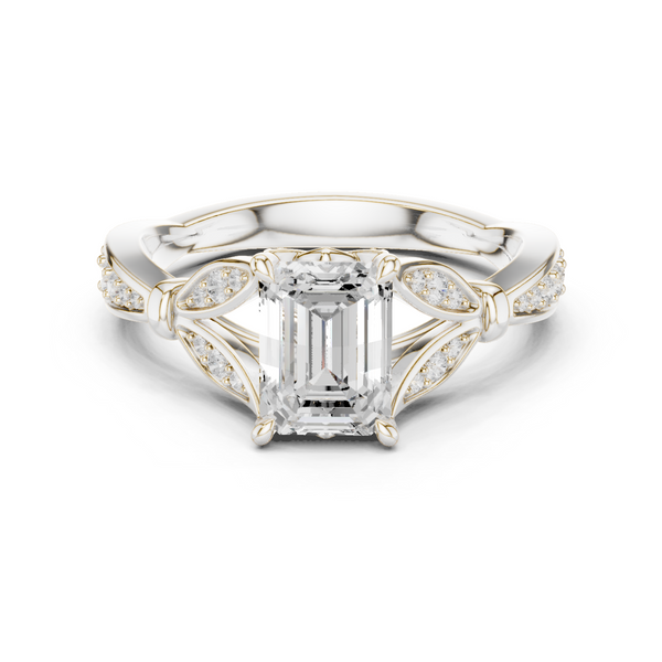 Forest Canopy Lab Grown Diamond Cushion Cut Ring
