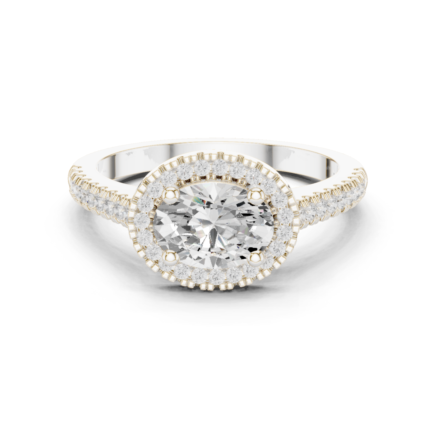 Marble Ridge Lab Grown Diamond Under rail Ring