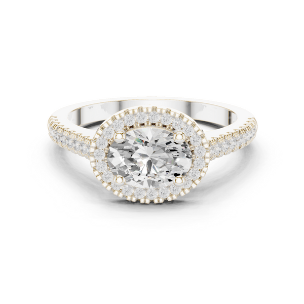 Marble Ridge Lab Grown Diamond Under rail Ring