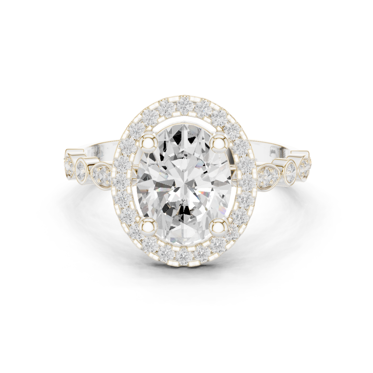 Barley Field Lab Grown Diamond V Shaped Ring