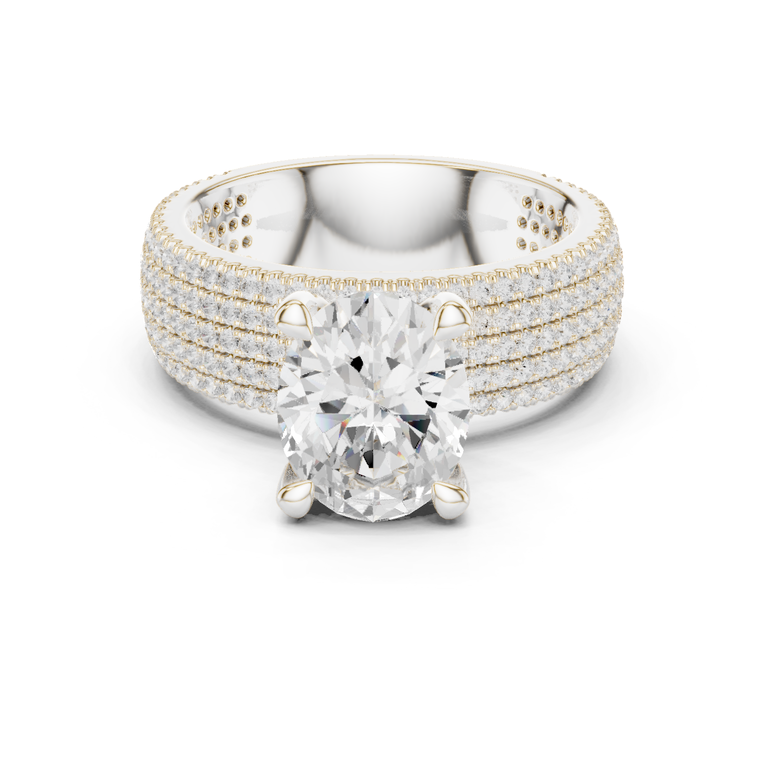 Ridge Line Lab Grown Diamond Textured Branch Ring
