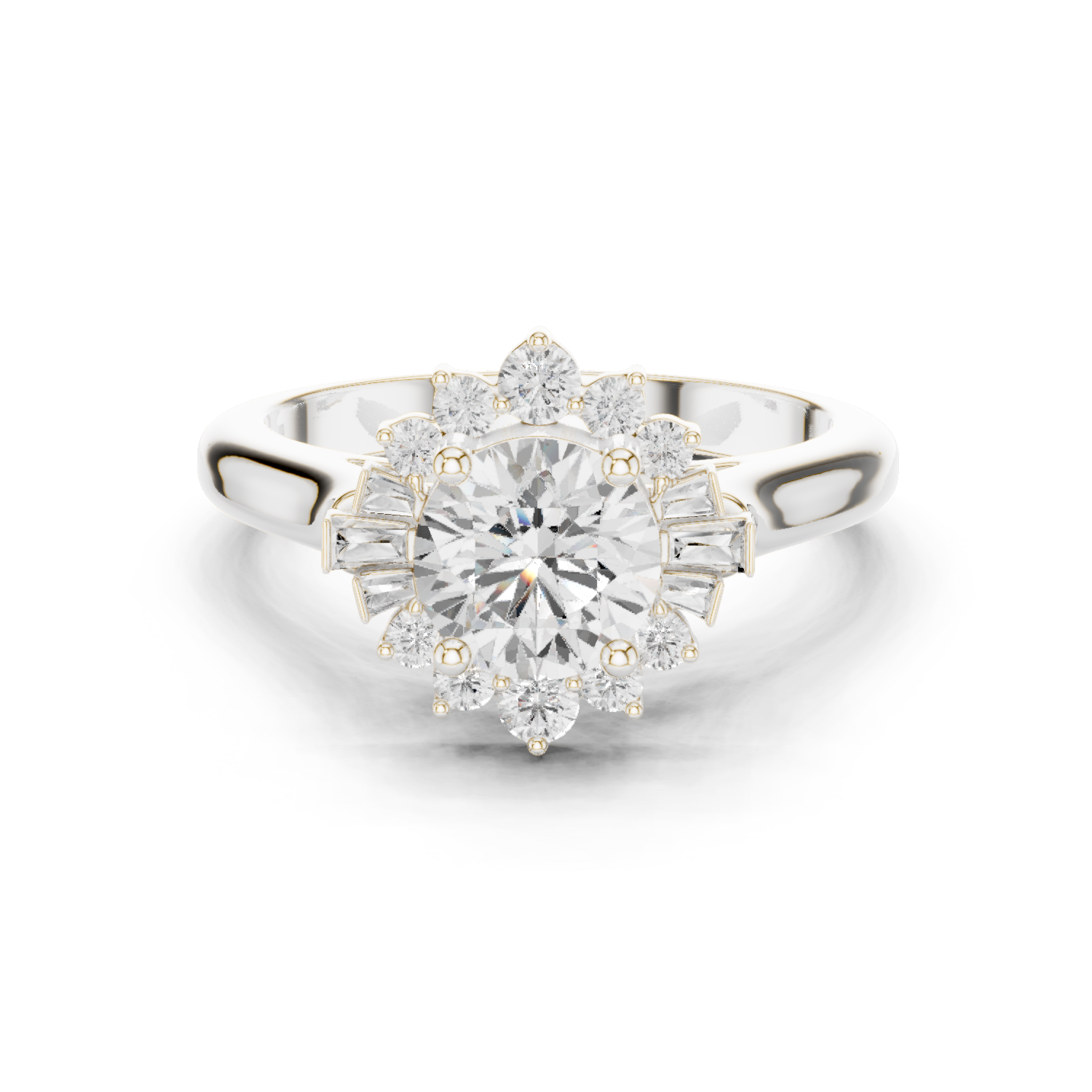 Birch Wood Lab Grown Diamond Cushion Halo Ring