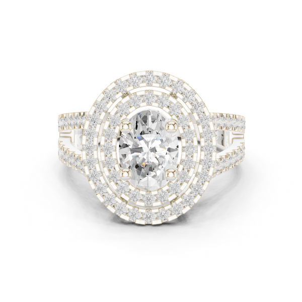 Morning Glory Lab Grown Diamond Cathedral Solitaire Ring