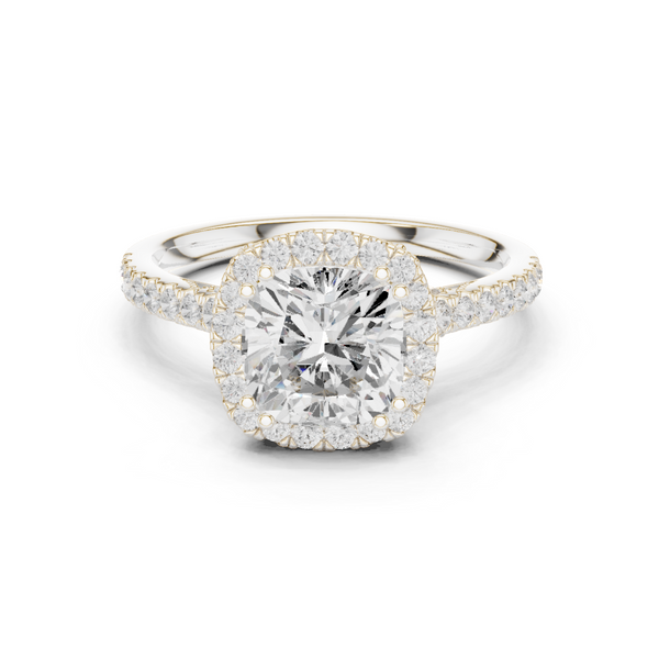 Lava Rock Lab Grown Diamond Split Path Ring