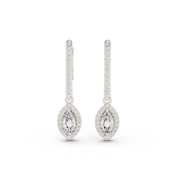 Exquisite Cushion Round Diamond Lab Grown Diamond Earring
