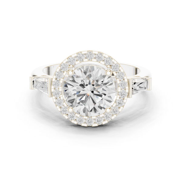Iris Bloom Lab Grown Diamond Elevated Wire Ring