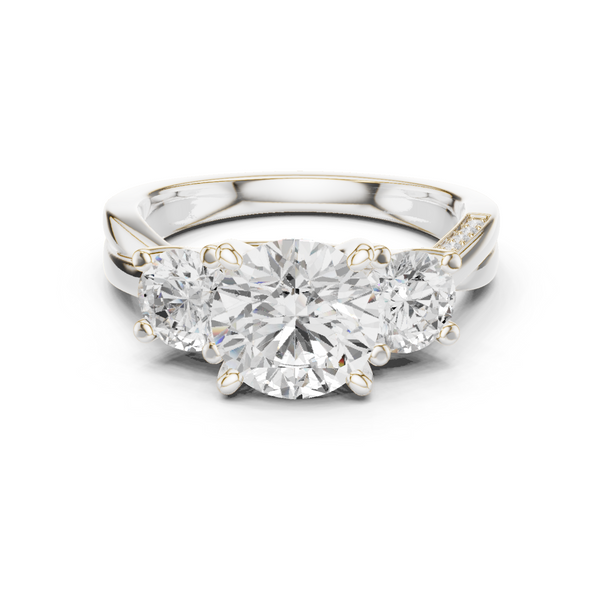 Amber Glow Lab Grown Diamond Solitaire Engagement Ring