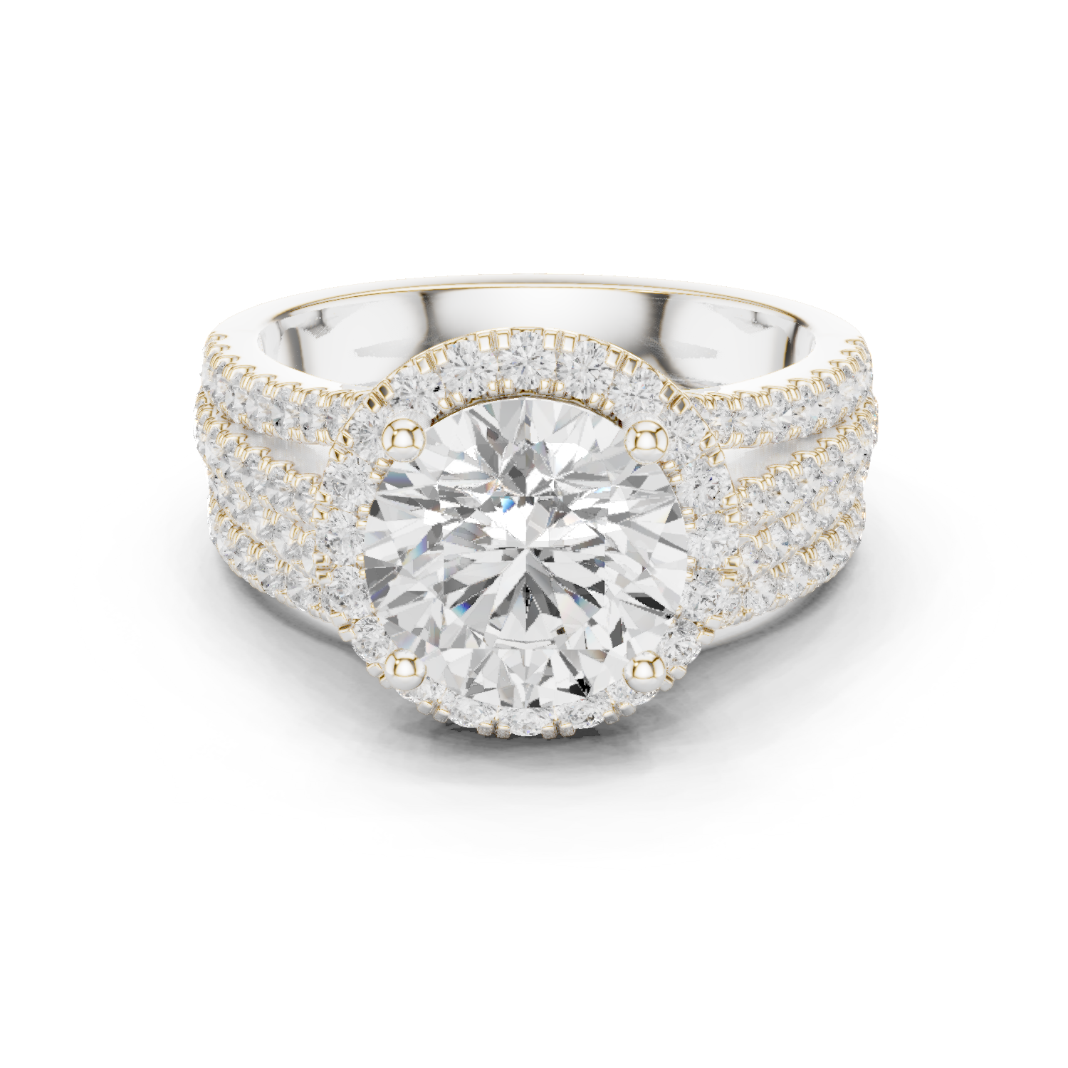 Flint Stone Lab Grown Diamond Tiered Halo Ring