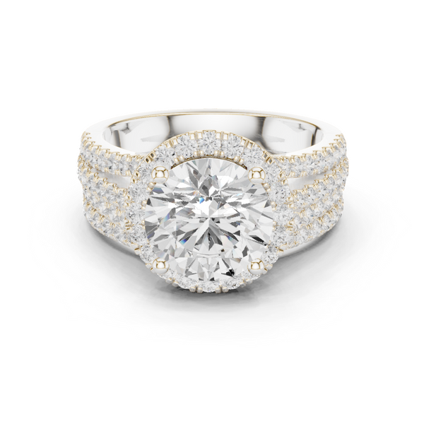 Flint Stone Lab Grown Diamond Tiered Halo Ring