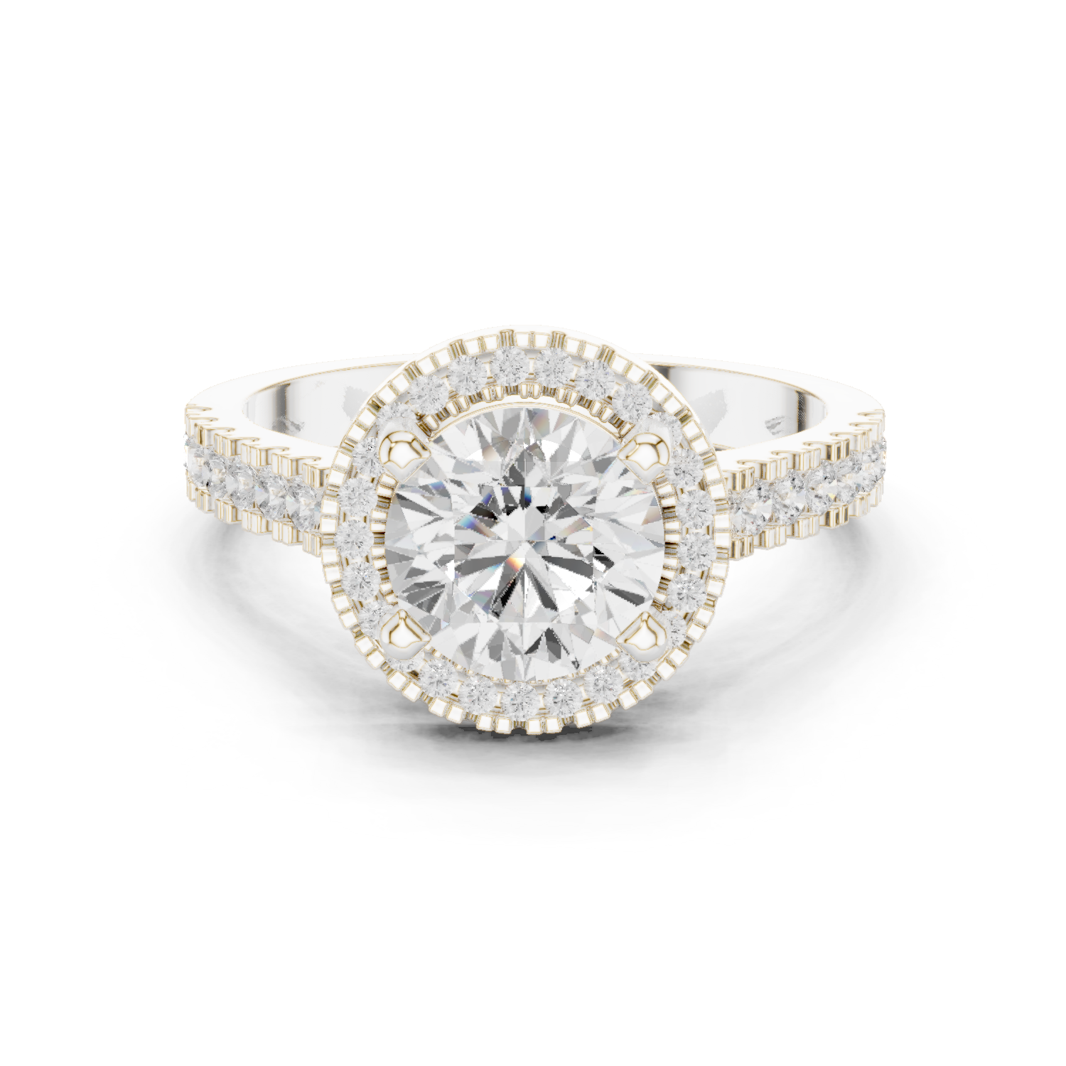 Pine Cone Lab Grown Diamond Channel Solitaire Ring