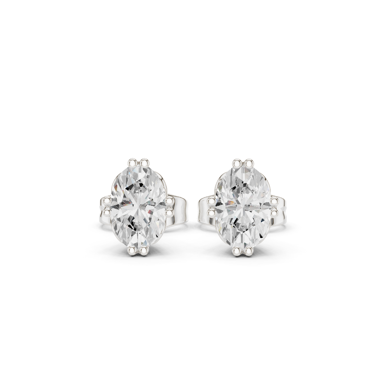 Oval Diamond Lab Grown Diamond Earrings