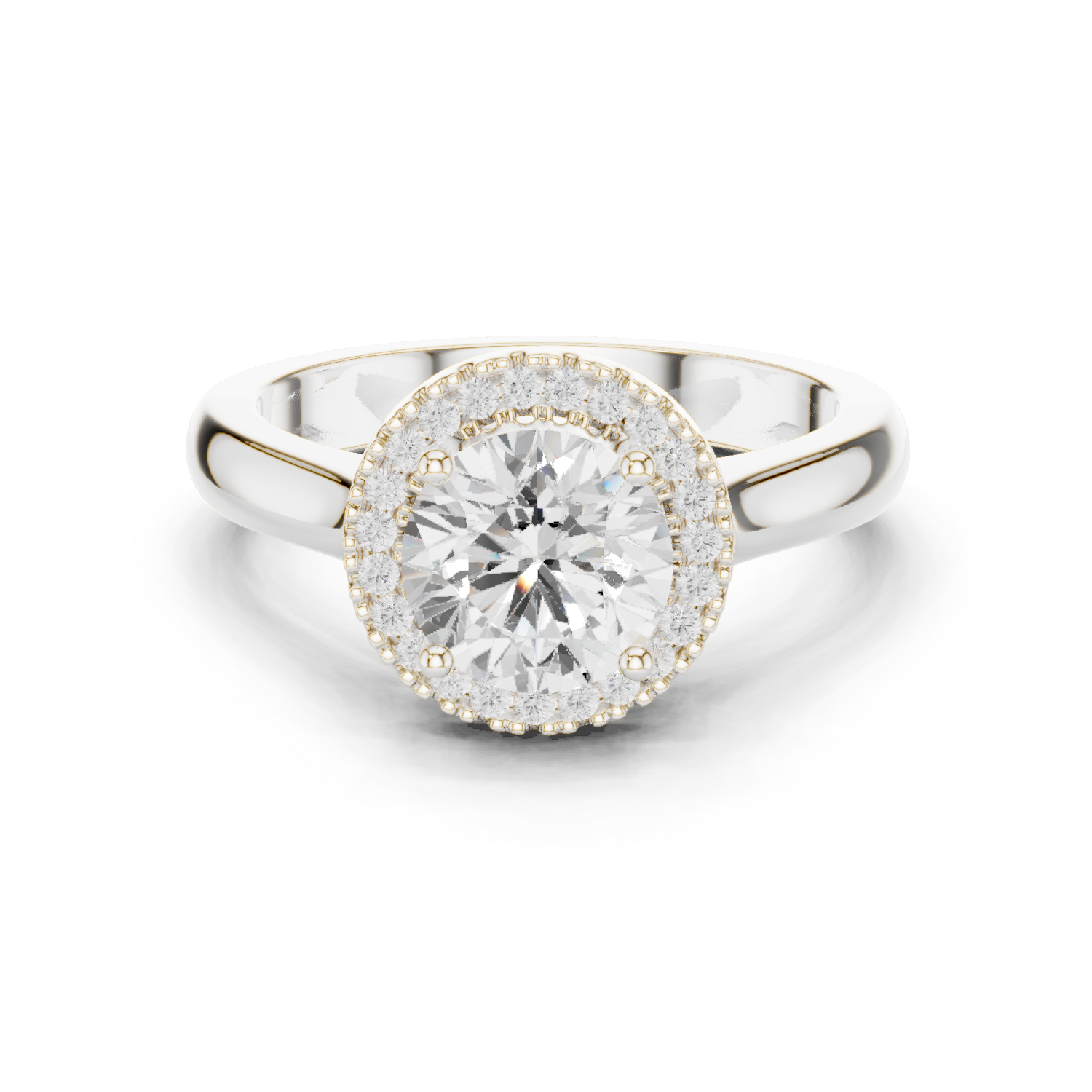 Red Clover Lab Grown Diamond Minimalist Bezel Ring