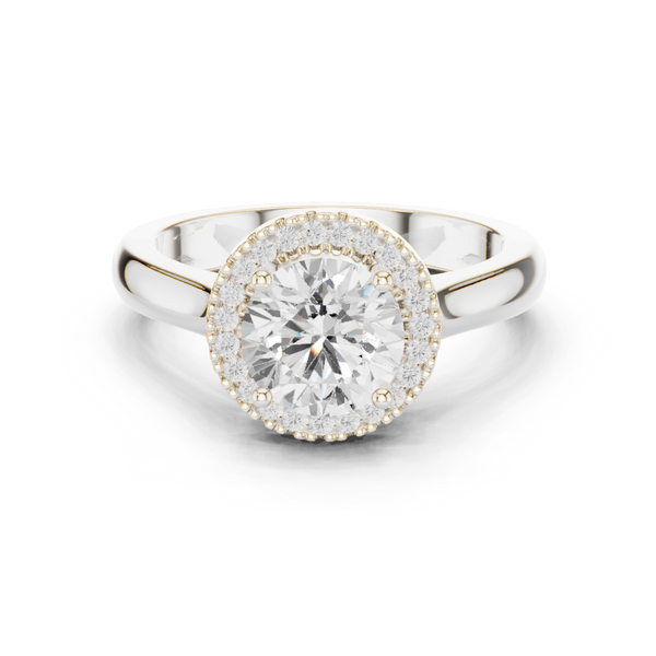 Red Clover Lab Grown Diamond Minimalist Bezel Ring