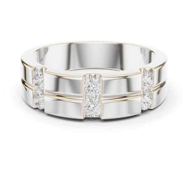 Timeless Round Diamond Accented Lab Grown Diamond Ring