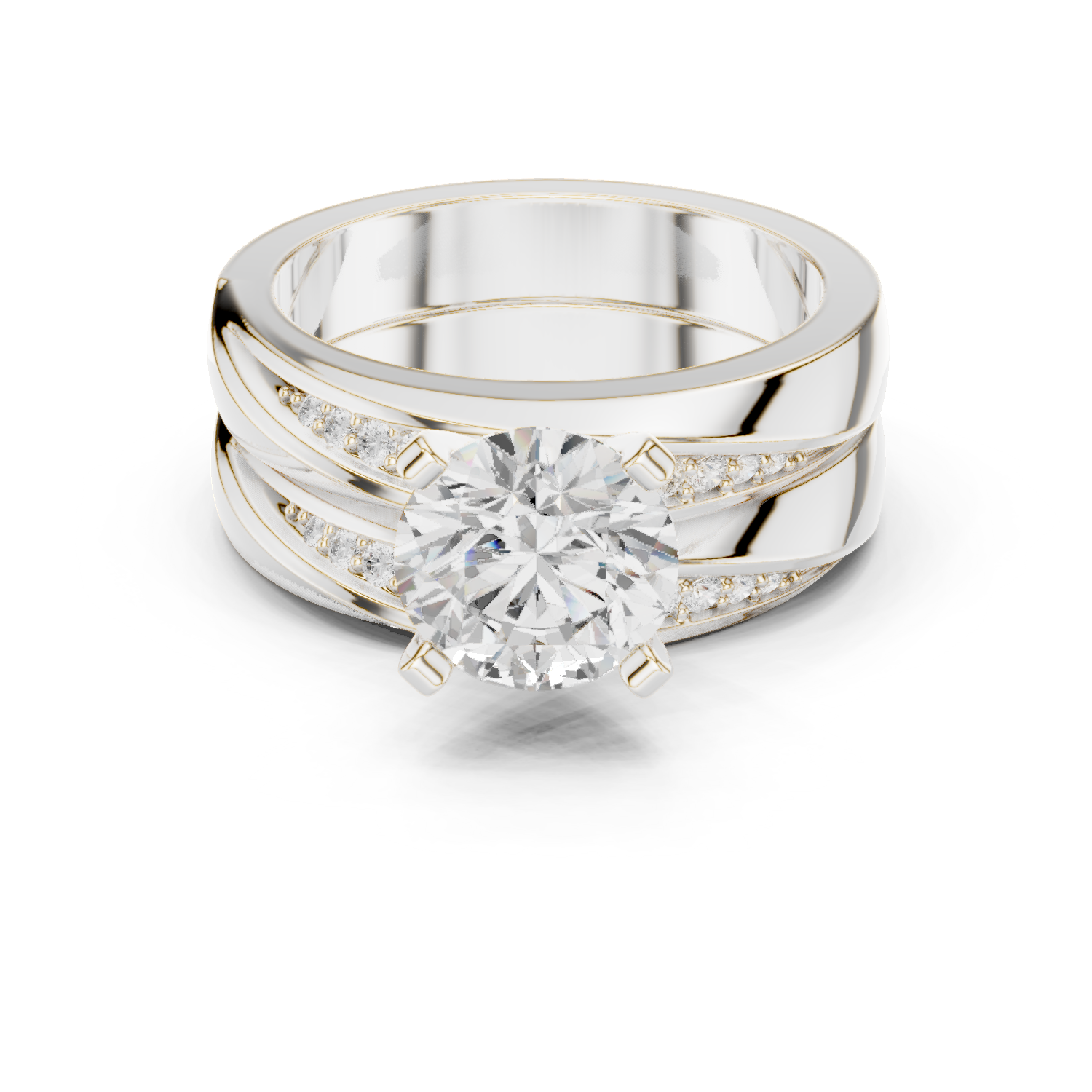 Mossy Stone Lab Grown Diamond Minimalist Bezel Ring