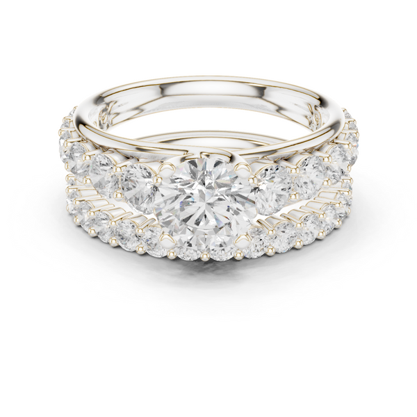 Pebble Beach Lab Grown Diamond Crescent Gallery Ring