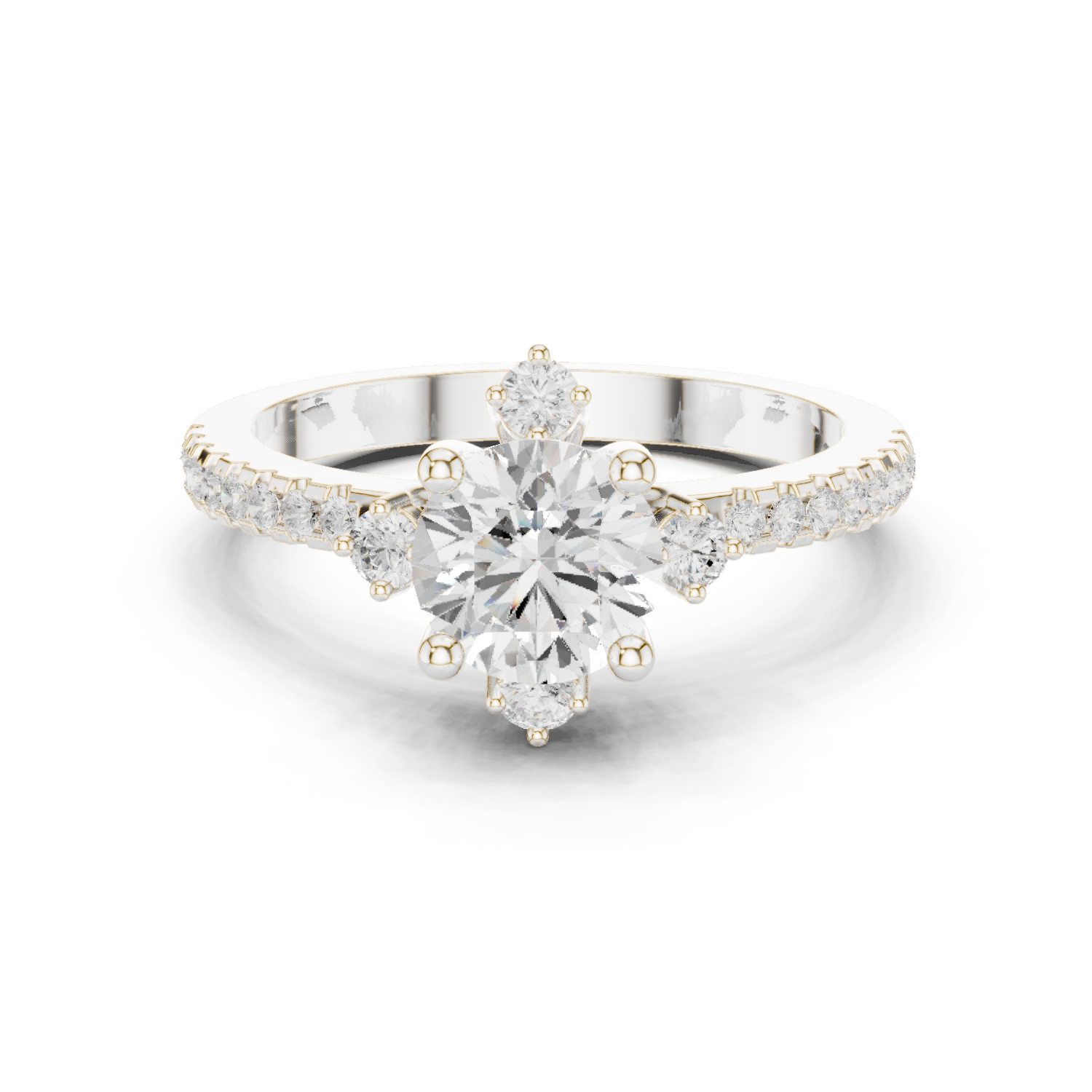 Cliff Edge Lab Grown Diamond Pointed Claw Ring