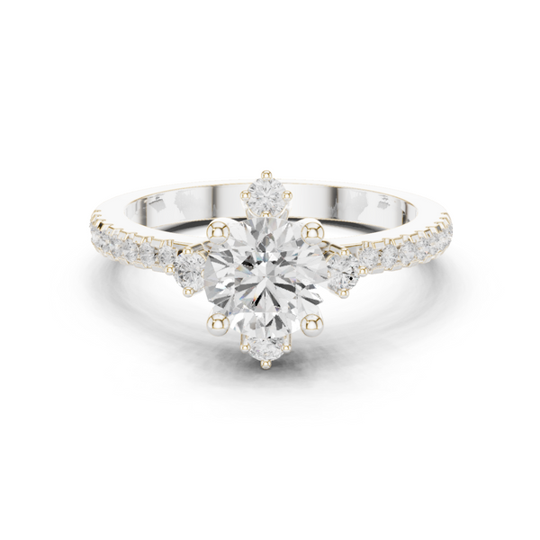 Cliff Edge Lab Grown Diamond Pointed Claw Ring