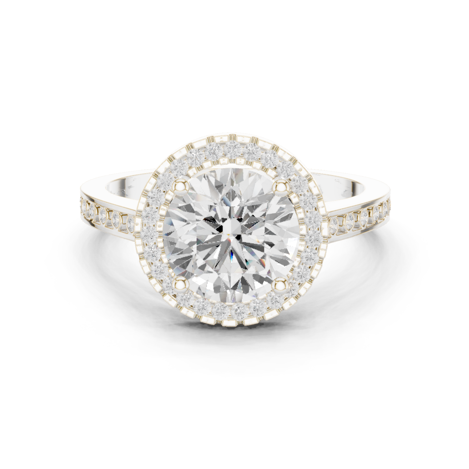 River Stone Lab Grown Diamond Floral Basket Ring