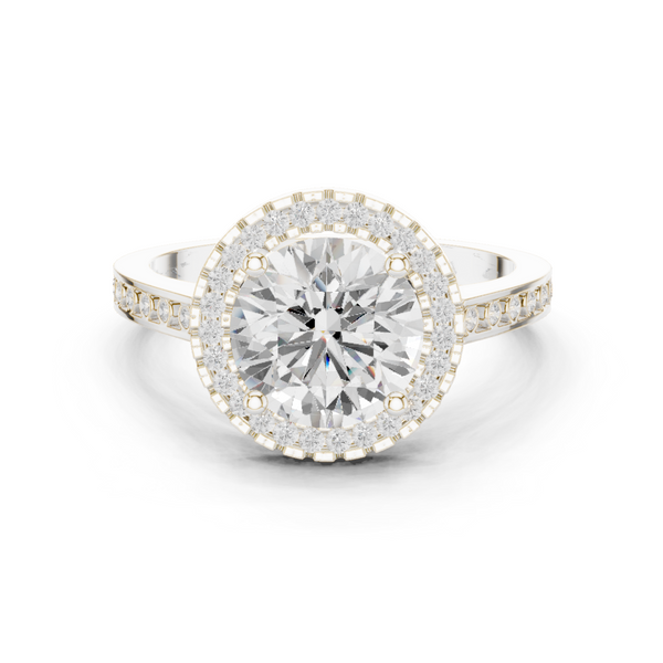 River Stone Lab Grown Diamond Floral Basket Ring