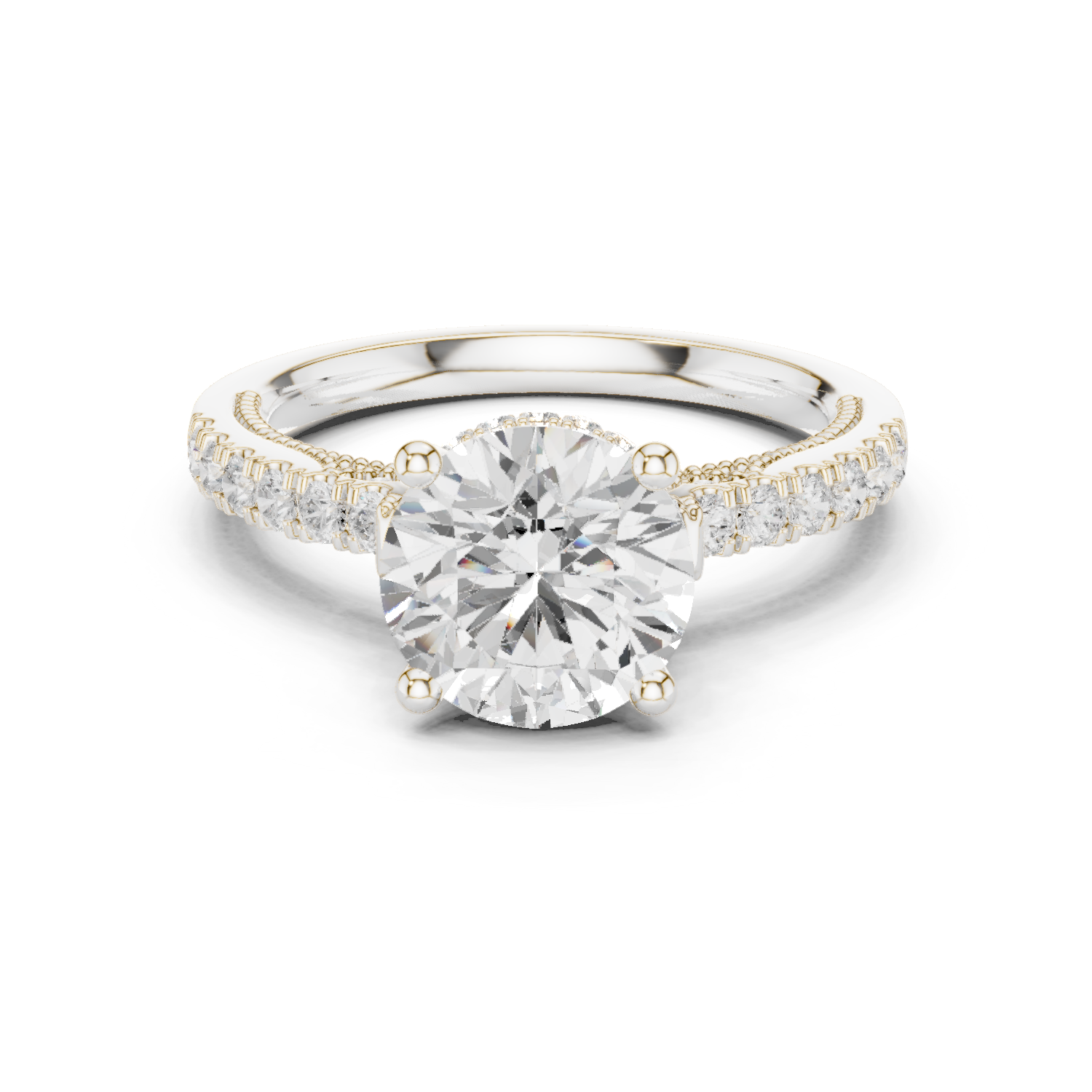Cedar Bark Lab Grown Diamond Surprise Halo Ring