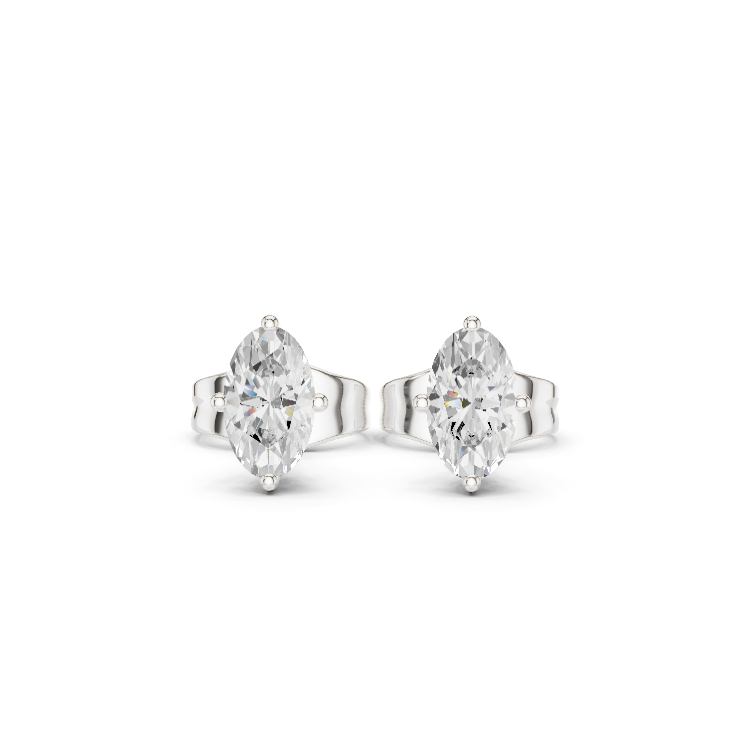 Exquisite Oval Lab Grown Diamond Earring