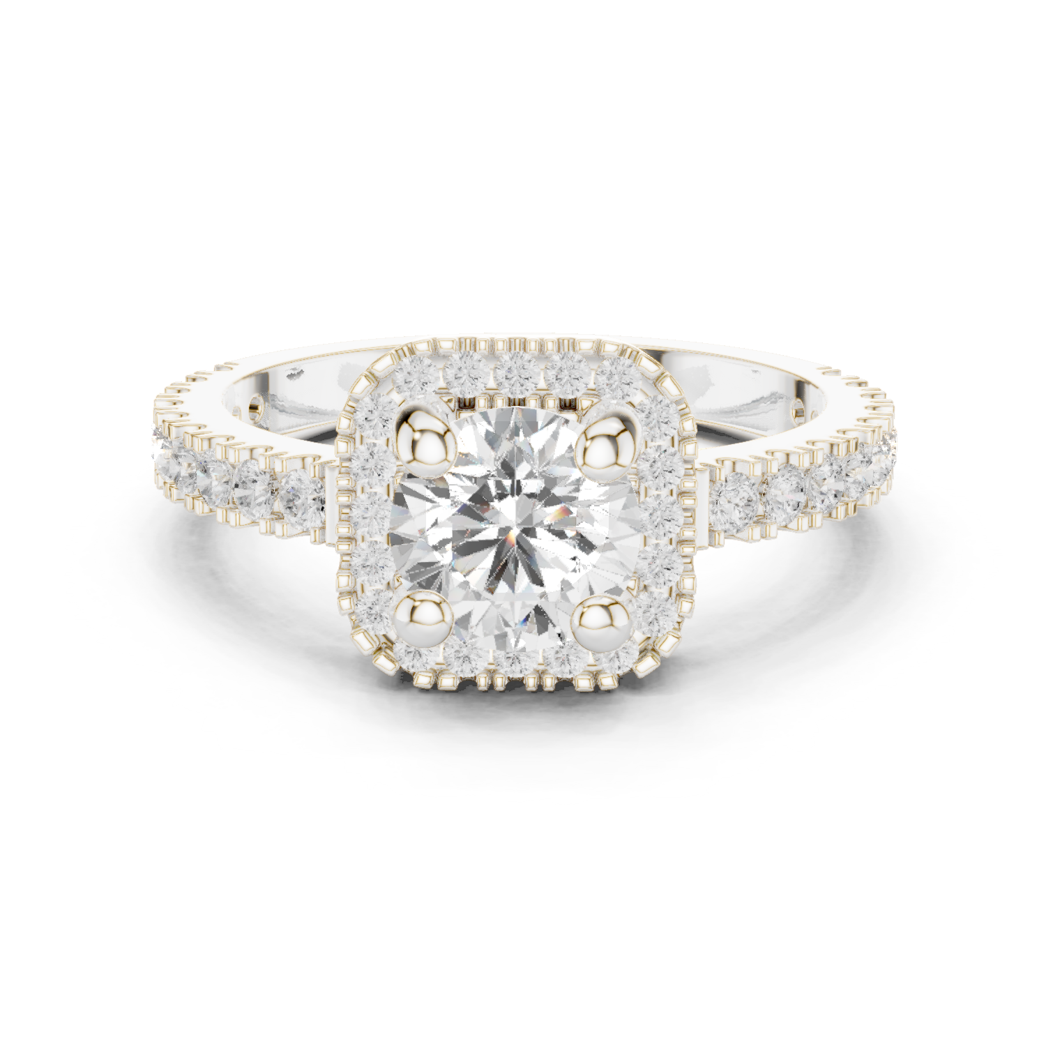 Sage Brush Lab Grown Diamond Floating Halo Ring