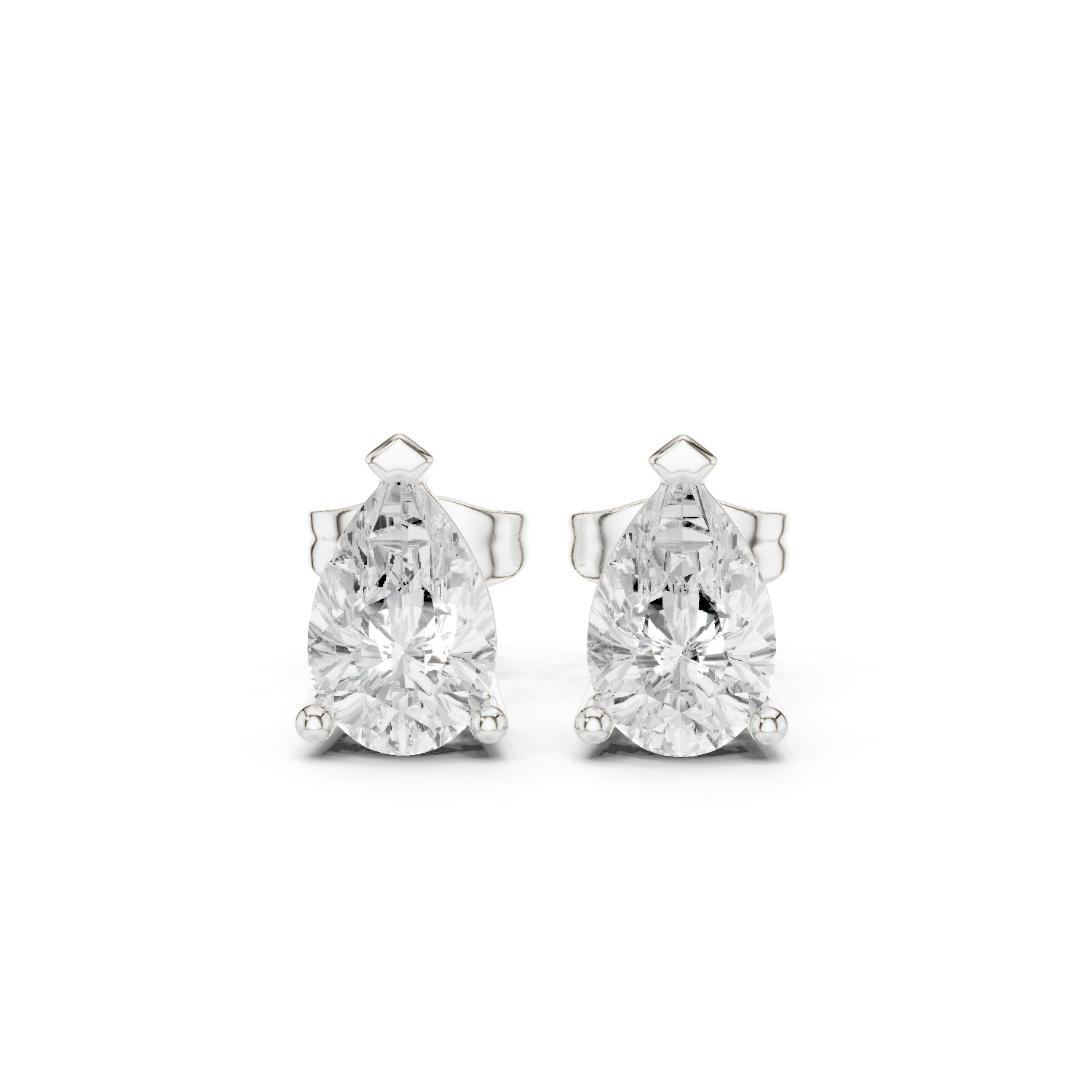 Bold 1.98ct Pear Lab Grown Diamond Earring