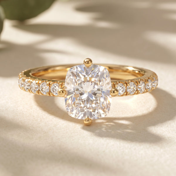 The Sovereign Crest Elongated Cushion Solitaire Ring
