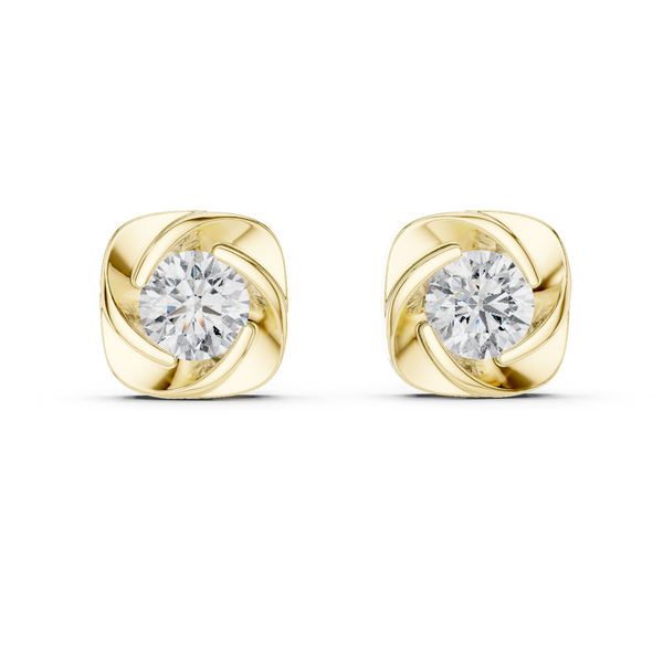 Dainty Floral Lab Grown Diamond Earrings