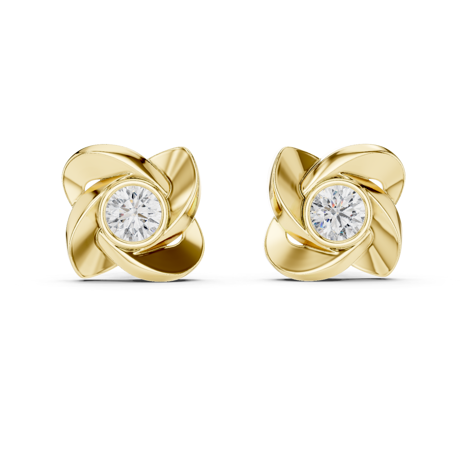 Classic Round Lab Grown Diamond Earrings