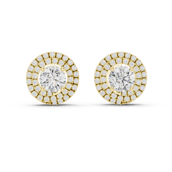 Modern Lever Lab Grown Diamond Earrings