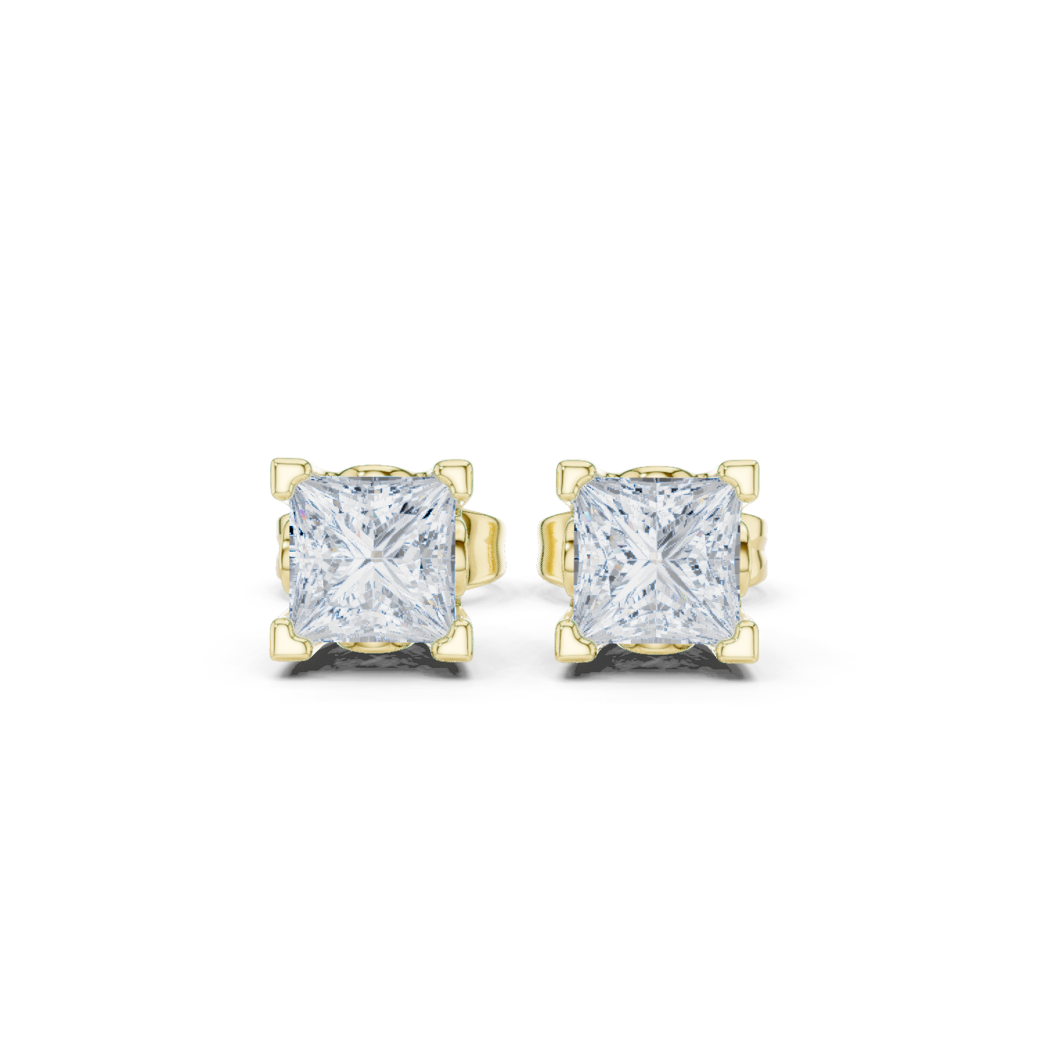 Princess Cut Diamond Studs