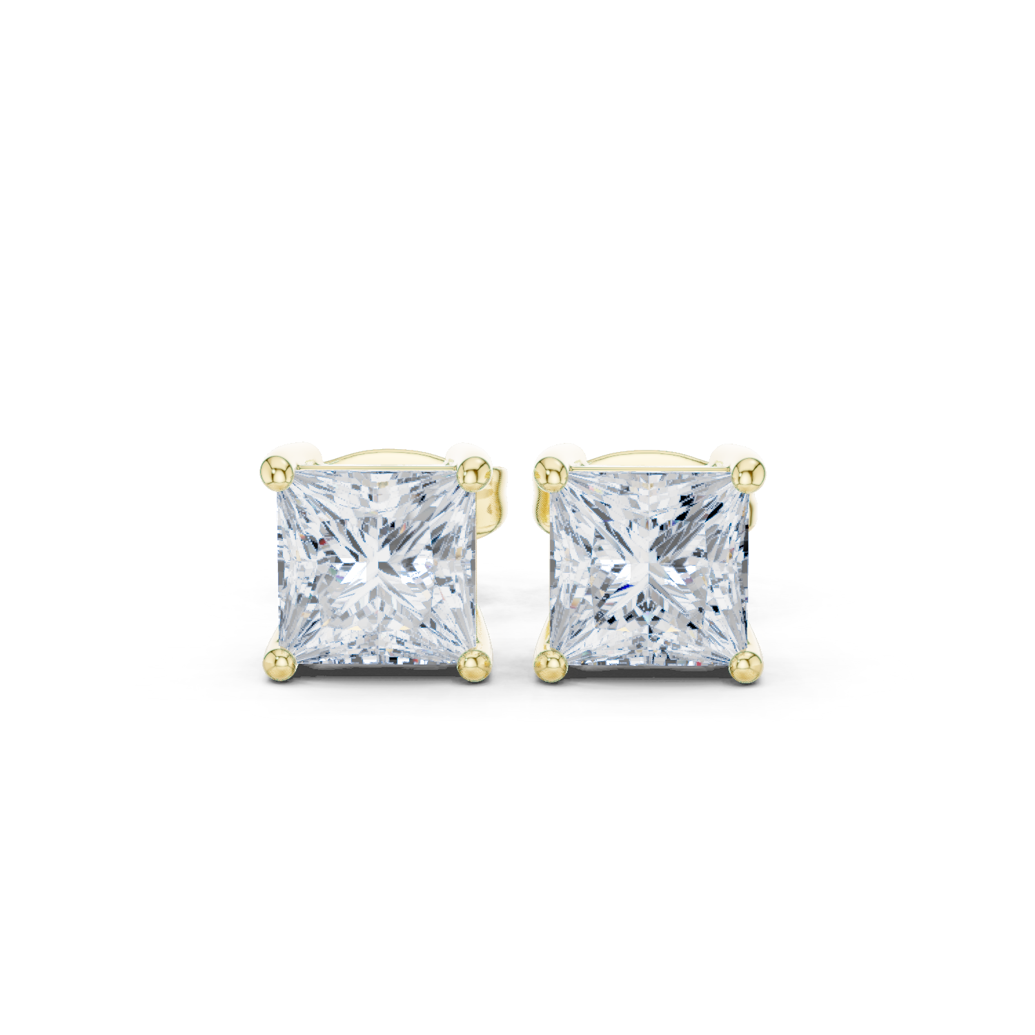 Radiant 2.01ct Princess Lab Grown Diamond Earring