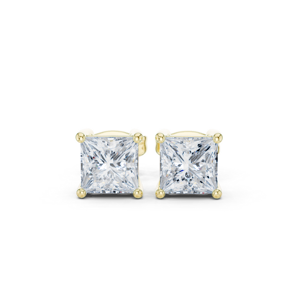 Radiant 2.01ct Princess Lab Grown Diamond Earring