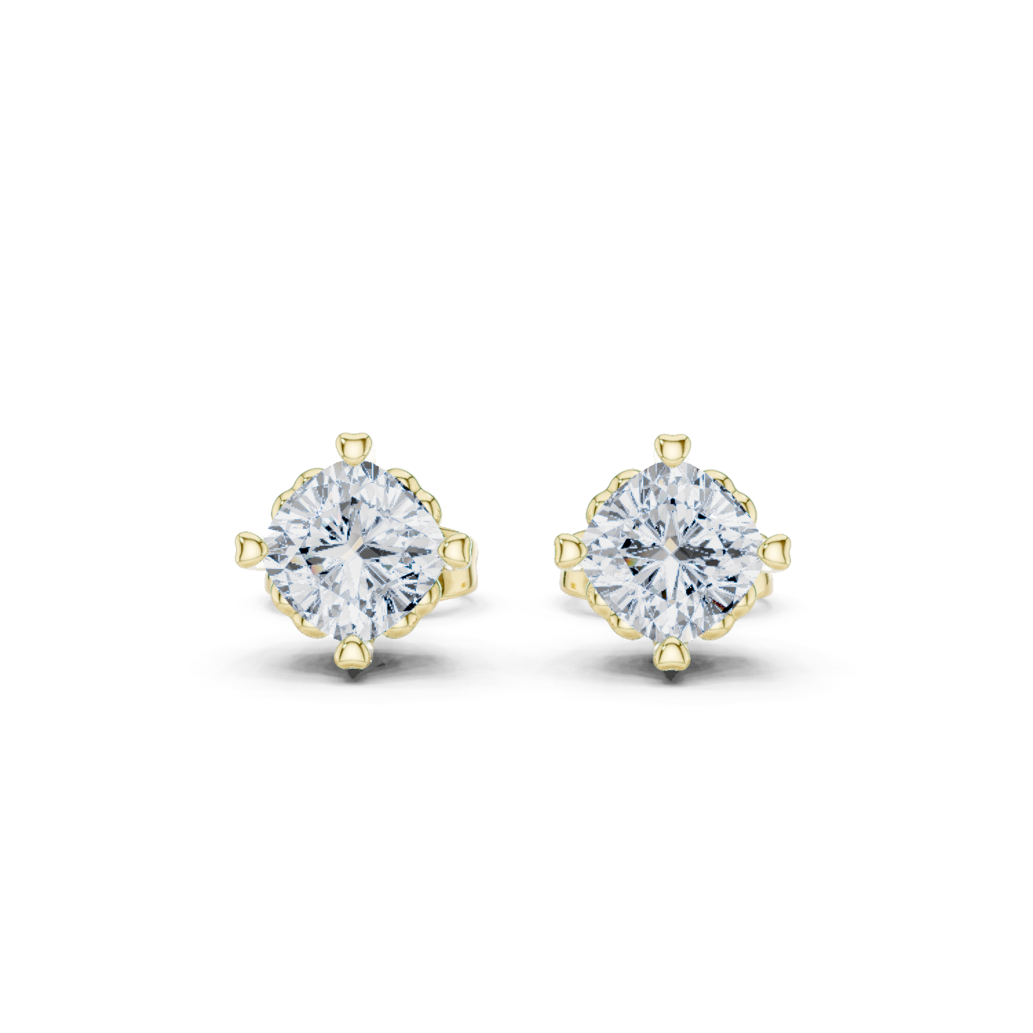 Exquisite Cushion Diamond Lab Grown Diamond Earrings