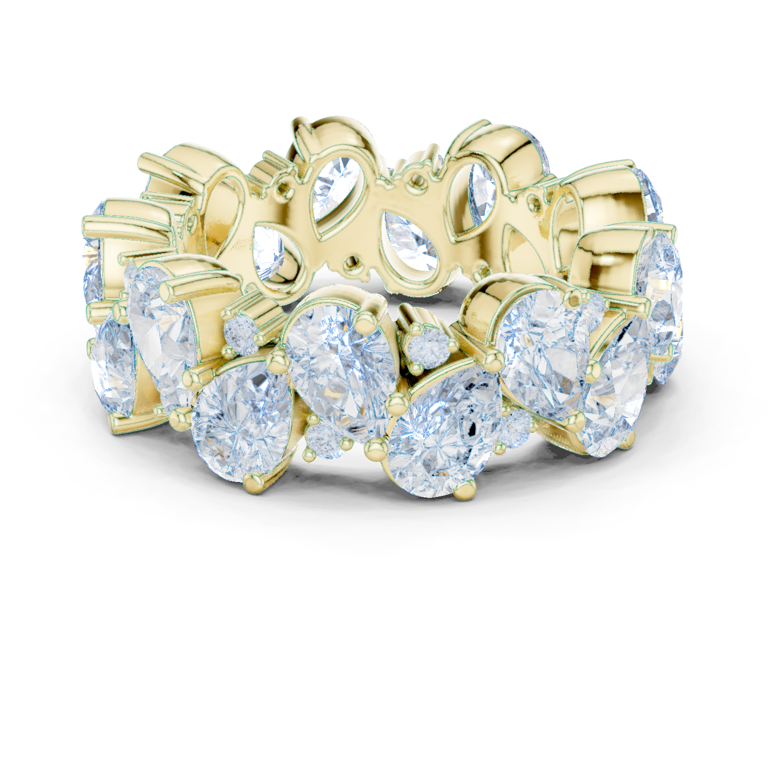 Ocean Trace Lab Grown Diamond Split Shank Ring