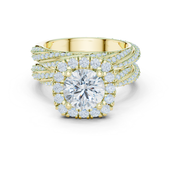 Fern Leaf Lab Grown Diamond Emerald Cut Solitaire