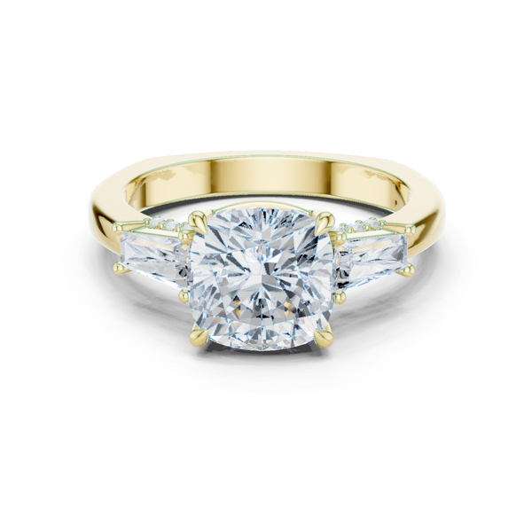 Oak Moss Lab Grown Diamond Cathedral Solitaire Ring