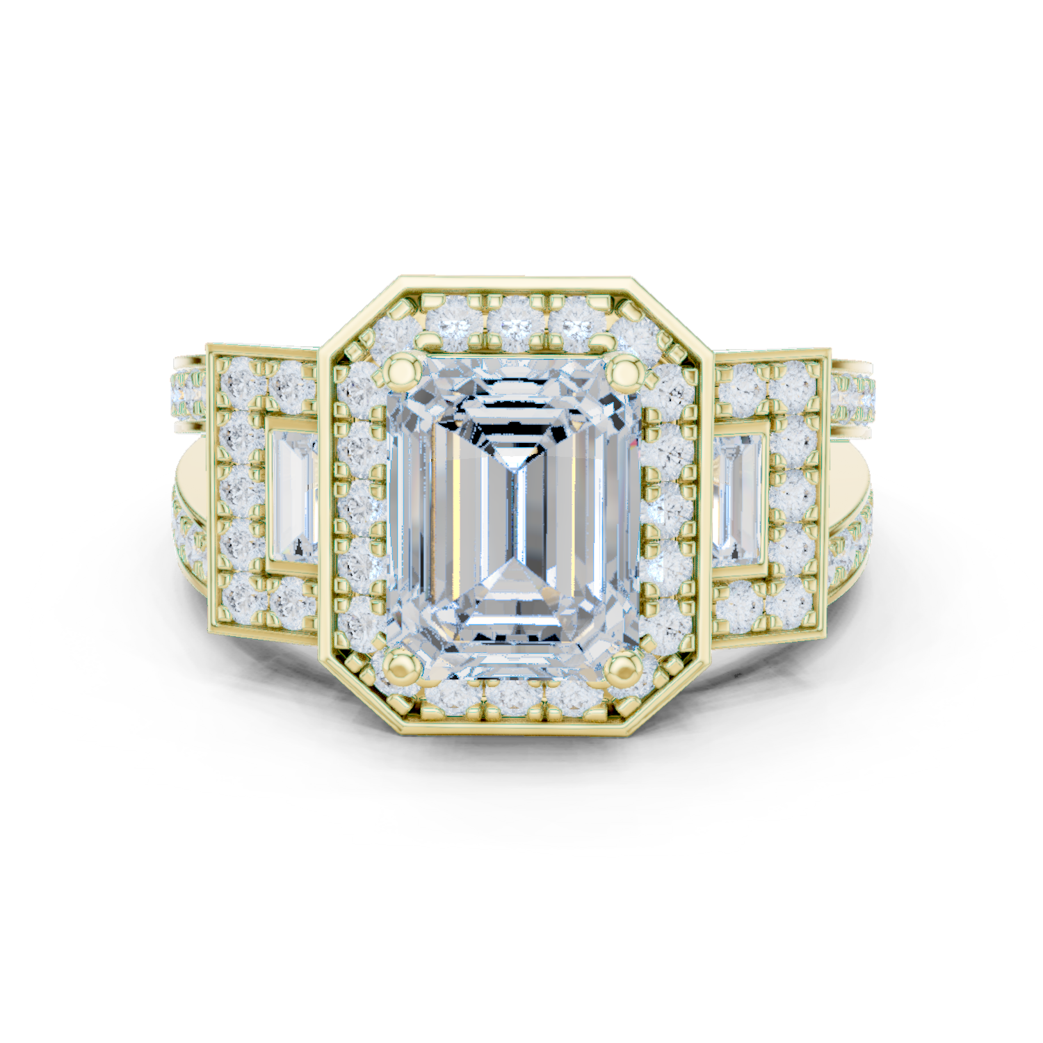 Daisy Chain Lab Grown Diamond Antique Estate Ring