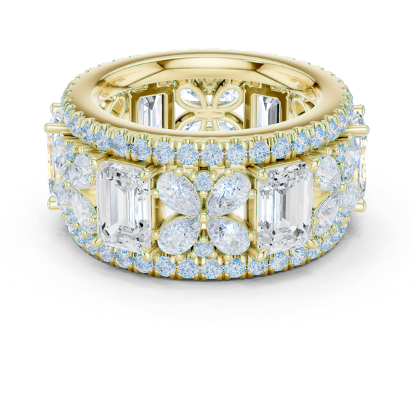 Clover Field Lab Grown Diamond Scroll Work Ring
