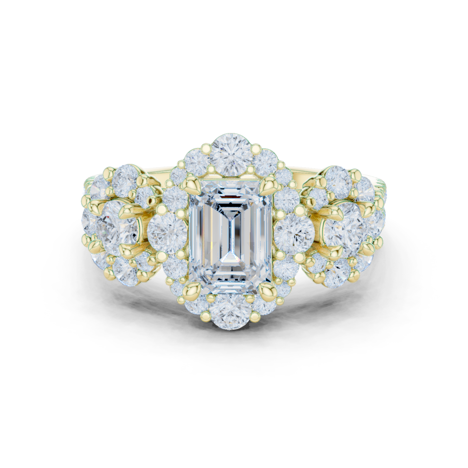 Meadow Frost Lab Grown Diamond Pave Cluster Ring