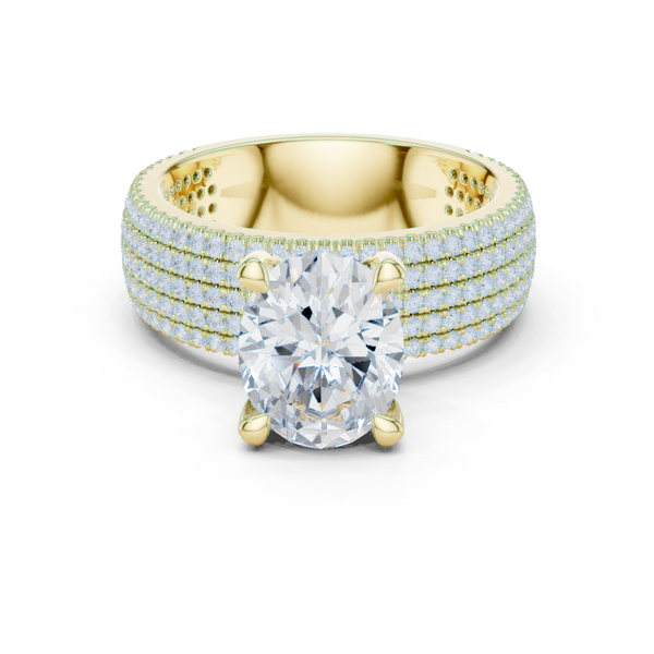 Ridge Line Lab Grown Diamond Textured Branch Ring