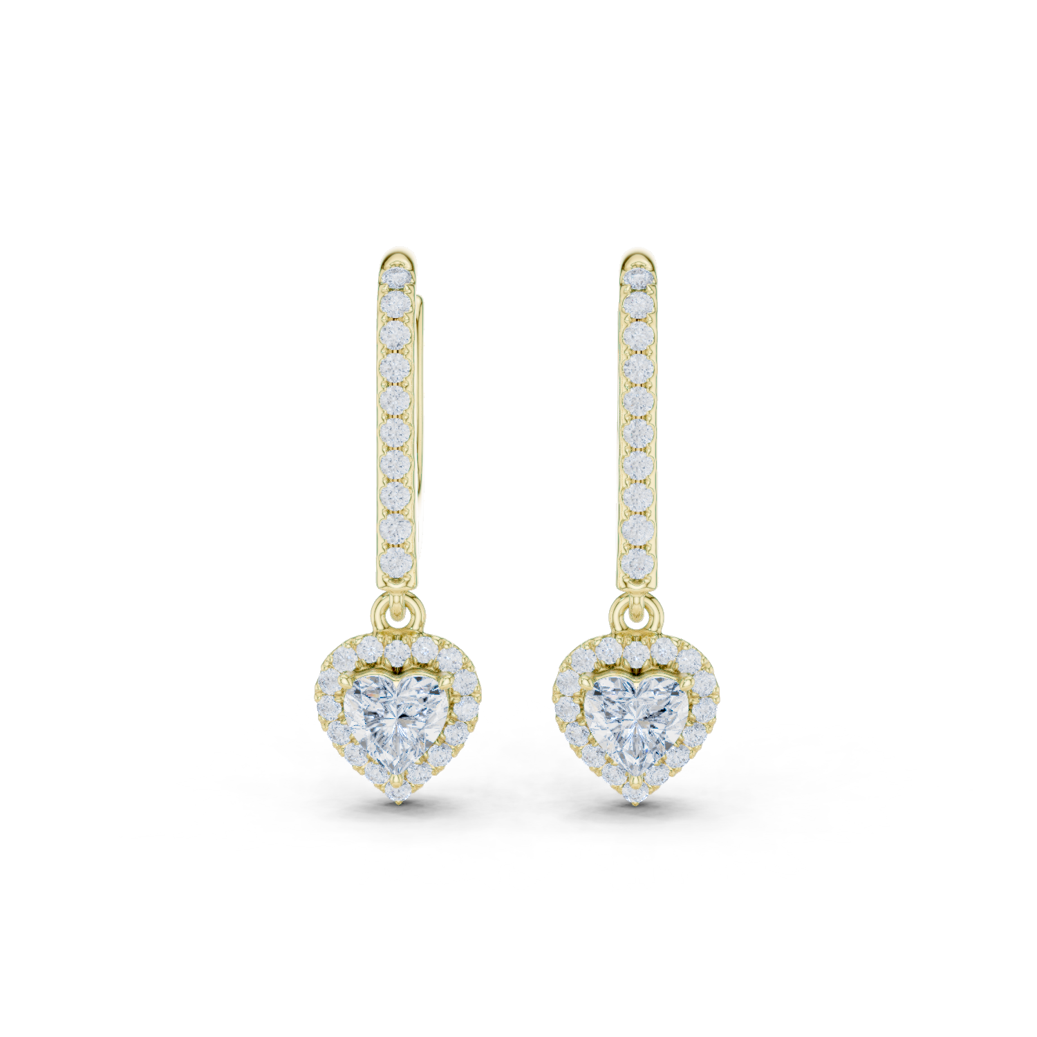 Enchanting Heart & Round Diamond Lab Grown Diamond Earring