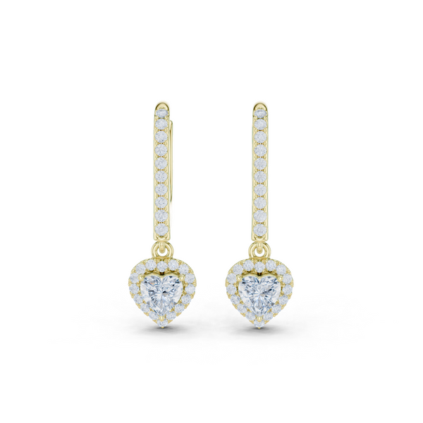 Enchanting Heart & Round Diamond Lab Grown Diamond Earring