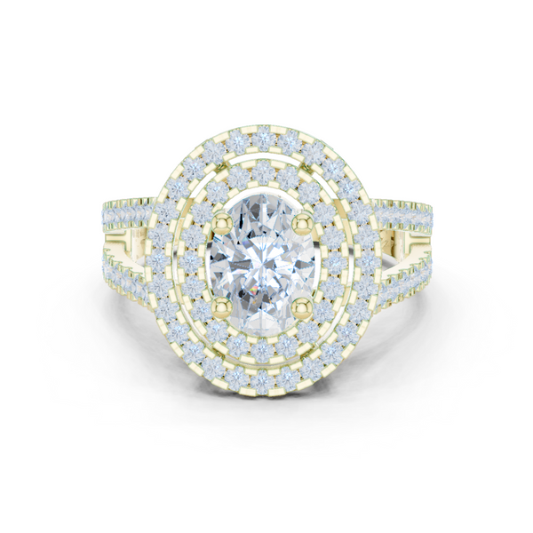 Morning Glory Lab Grown Diamond Cathedral Solitaire Ring