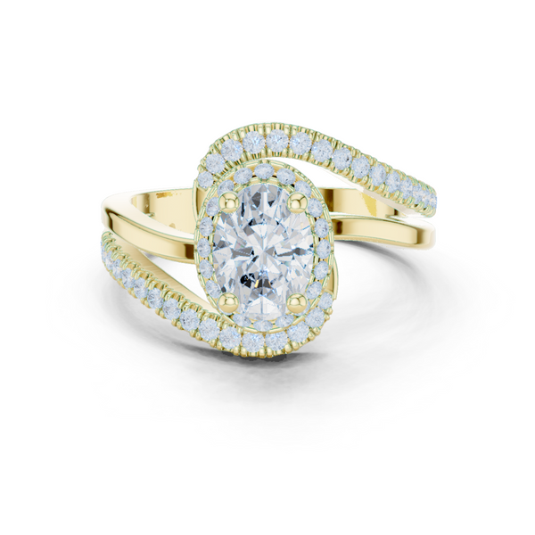 Tiger Lily Lab Grown Diamond Hexagonal Outline Ring