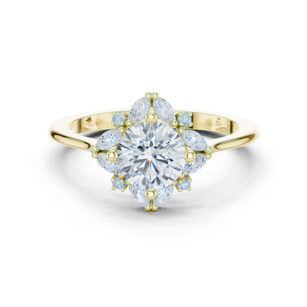 Blue Bell Lab Grown Diamond Scalloped Prong Ring