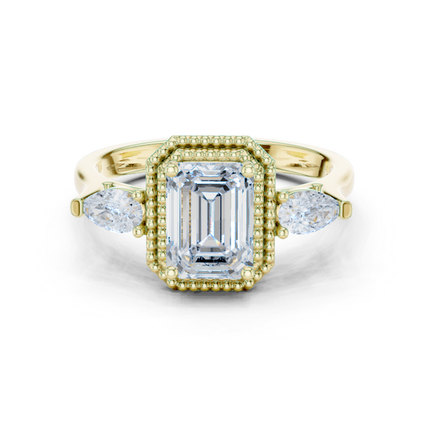 Clover Leaf Lab Grown Diamond Delicate Ribbon Ring